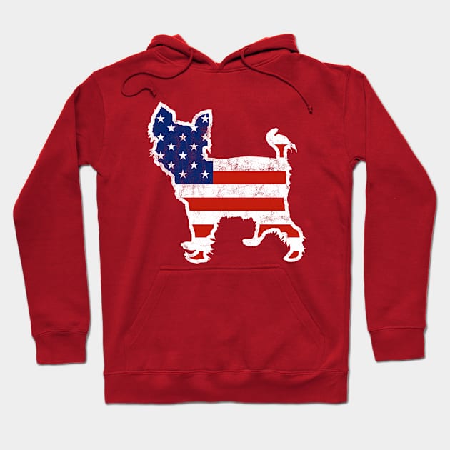 Yorkshire Terrier Patriot Hoodie by Rumble Dog Tees